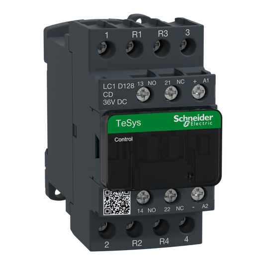 Schneider Electric-LC1D128CD-TeSys LC1D - contacteur - 4P (2F+2O) - AC-1 440V - 25A - bobine 36Vcc