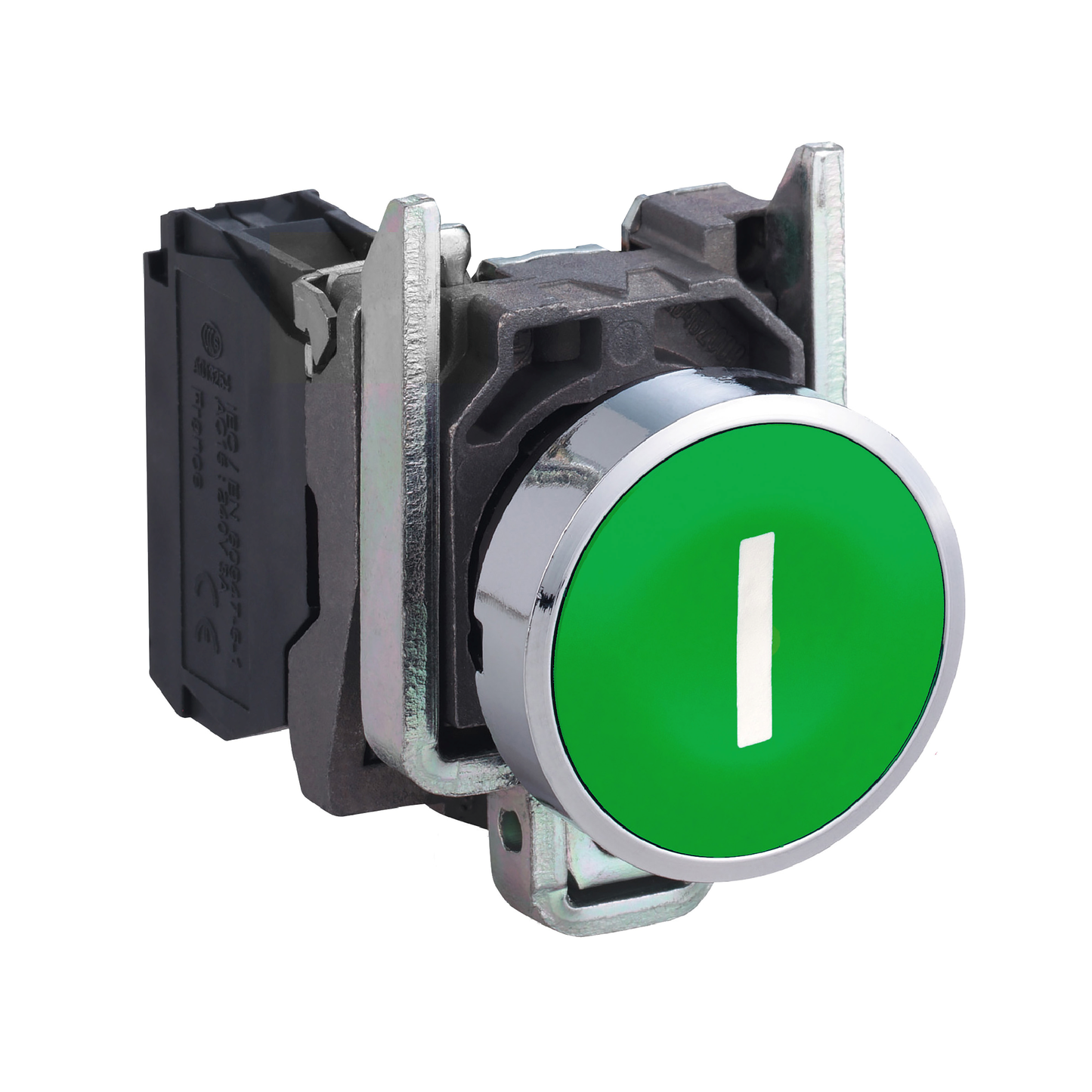 Schneider Electric-XB4BA3311-Harmony XB4 - bouton poussoir impulsion - Ø22 - marqué - vert - 1F - vis étrier