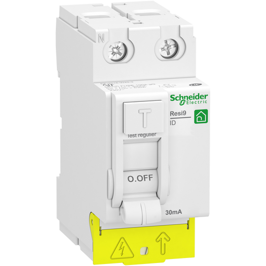Schneider Electric-R9PRC225-Resi9 - inter différentiel - 2P - 25A - 30mA - Type AC - peignable - alim bas