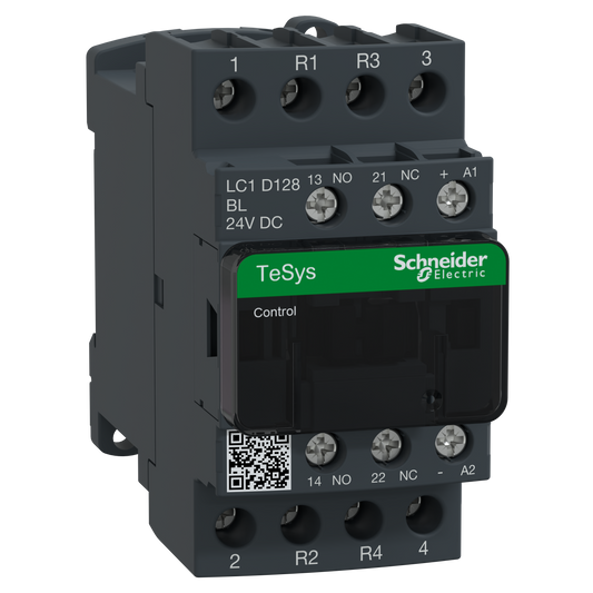 Schneider Electric-LC1D128BL-TeSys LC1D - contacteur - 4P (2F+2O) - AC-1 440V - 25A - bobine 24Vcc