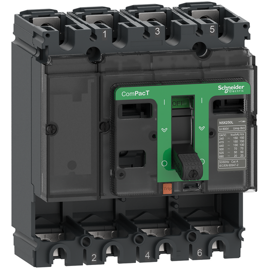 Schneider Electric-C10S4-ComPacT NSX100S - Bloc de coupure sans déclencheur- 100A - 4P - 100kA - fixe