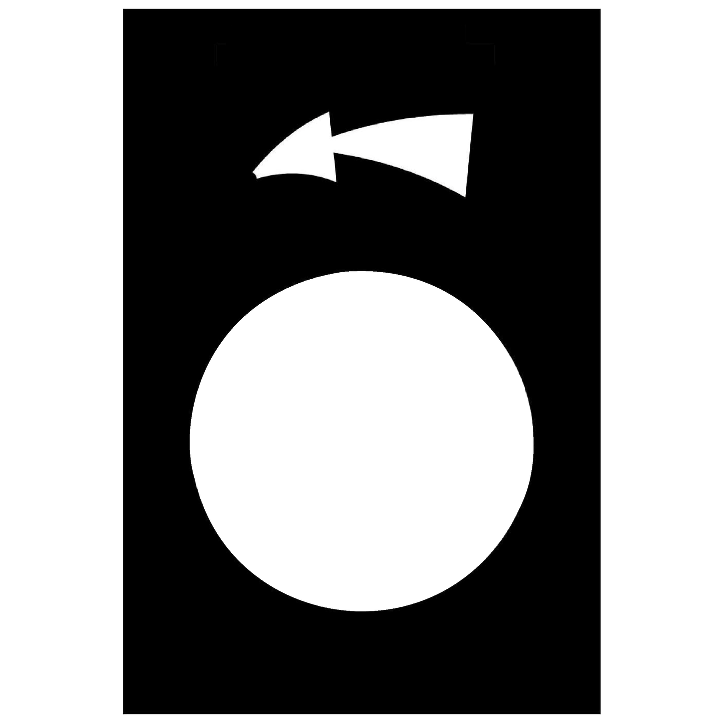 Schneider Electric-ZB2BY2924-Harmony - étiquette - 30x40mm - noir - rotation gauche PV-GV