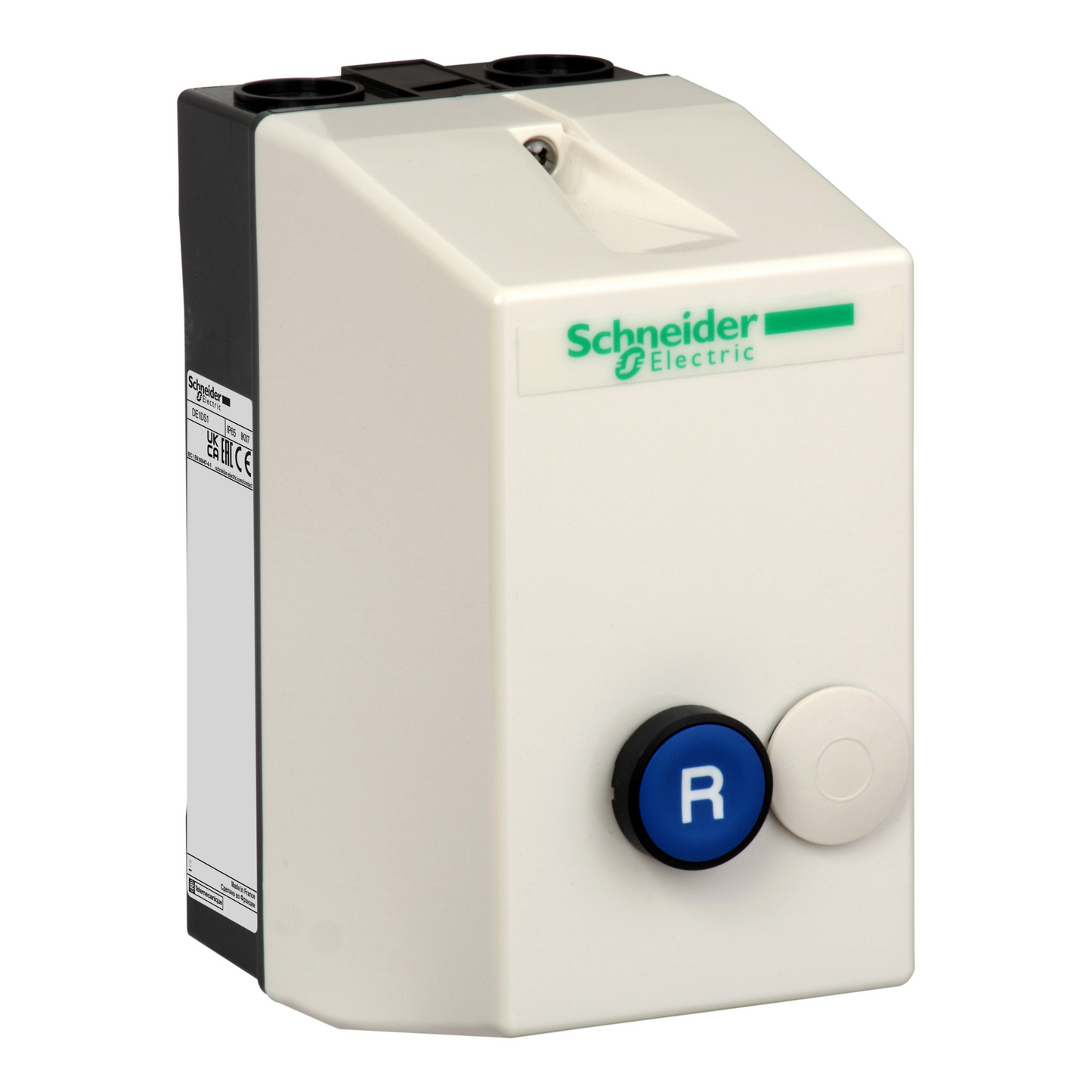 Schneider Electric-DE1DS2A05-TeSys - coffret vide - pour LE1D18 D35 - avec bouton-poussoir bleu