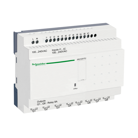 Schneider Electric-SR2E201FU-Zelio Logic - relais intelligent compact - 20 E/S 100..240Vca - horl. - ss affi.