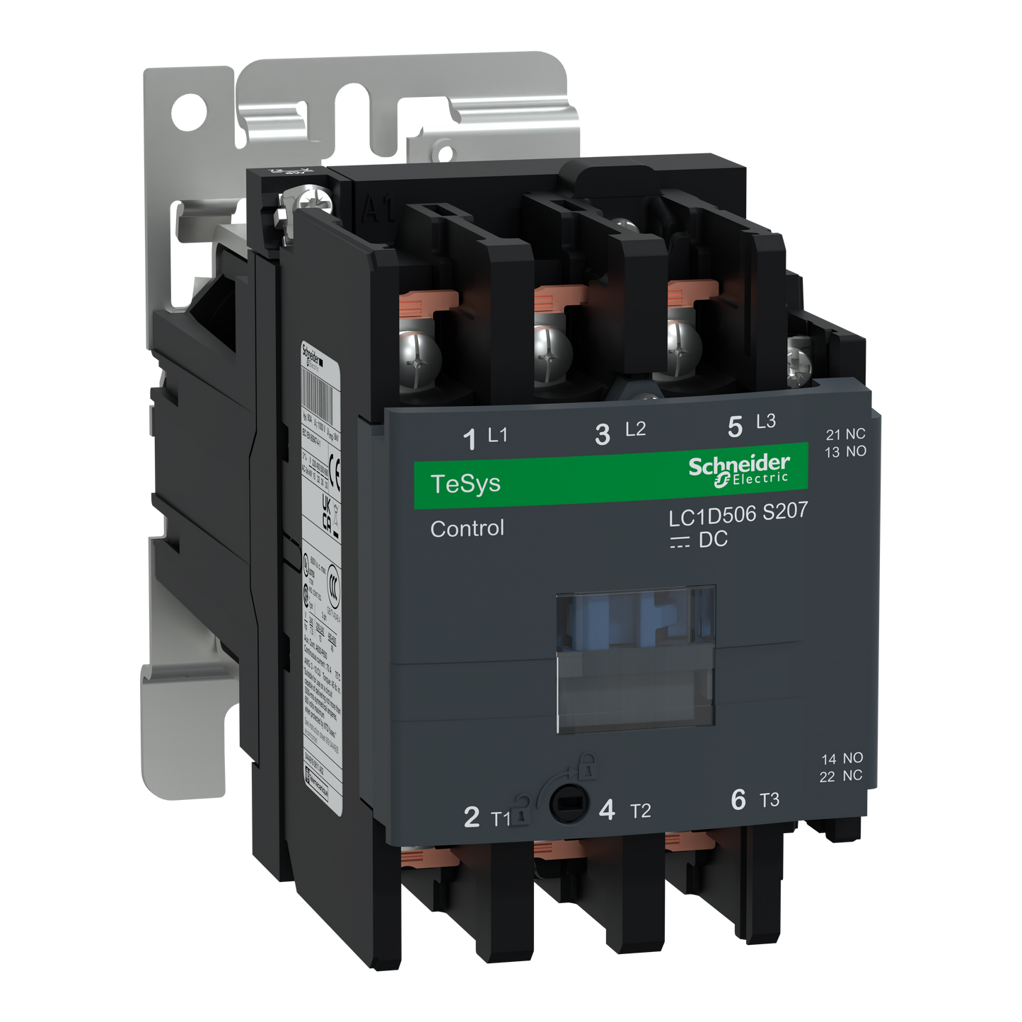 Schneider Electric-LC1D506SWS207-TeSys D - contacteur EN45545 - 3P(3NO) - AC3 <=440V 50A - 72Vcc - cosses fermées