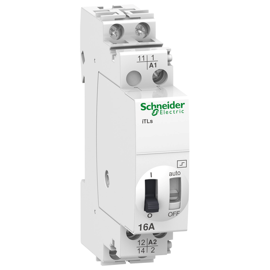 Schneider Electric-A9C32111-Acti9, iTLs télérupteur avec signal. à distance 16A 1NO 24VCA 12VCC 50-60Hz