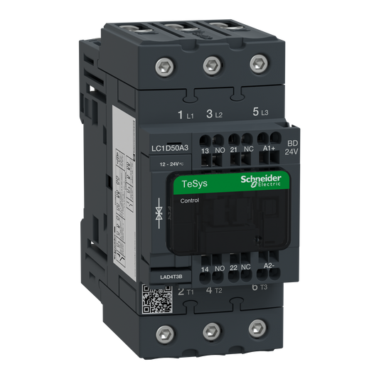 Schneider Electric-LC1D50A3BD-TeSys D - Cont everlink 3p ac3 440v 50a ctrl ress bob 24v cc