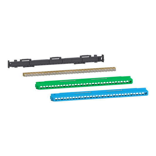 Schneider Electric-LGYT2A32-Linergy - bornier 80A à vis 32 trous 8x16²+8x10² et couvercles pour Terre/Neutre