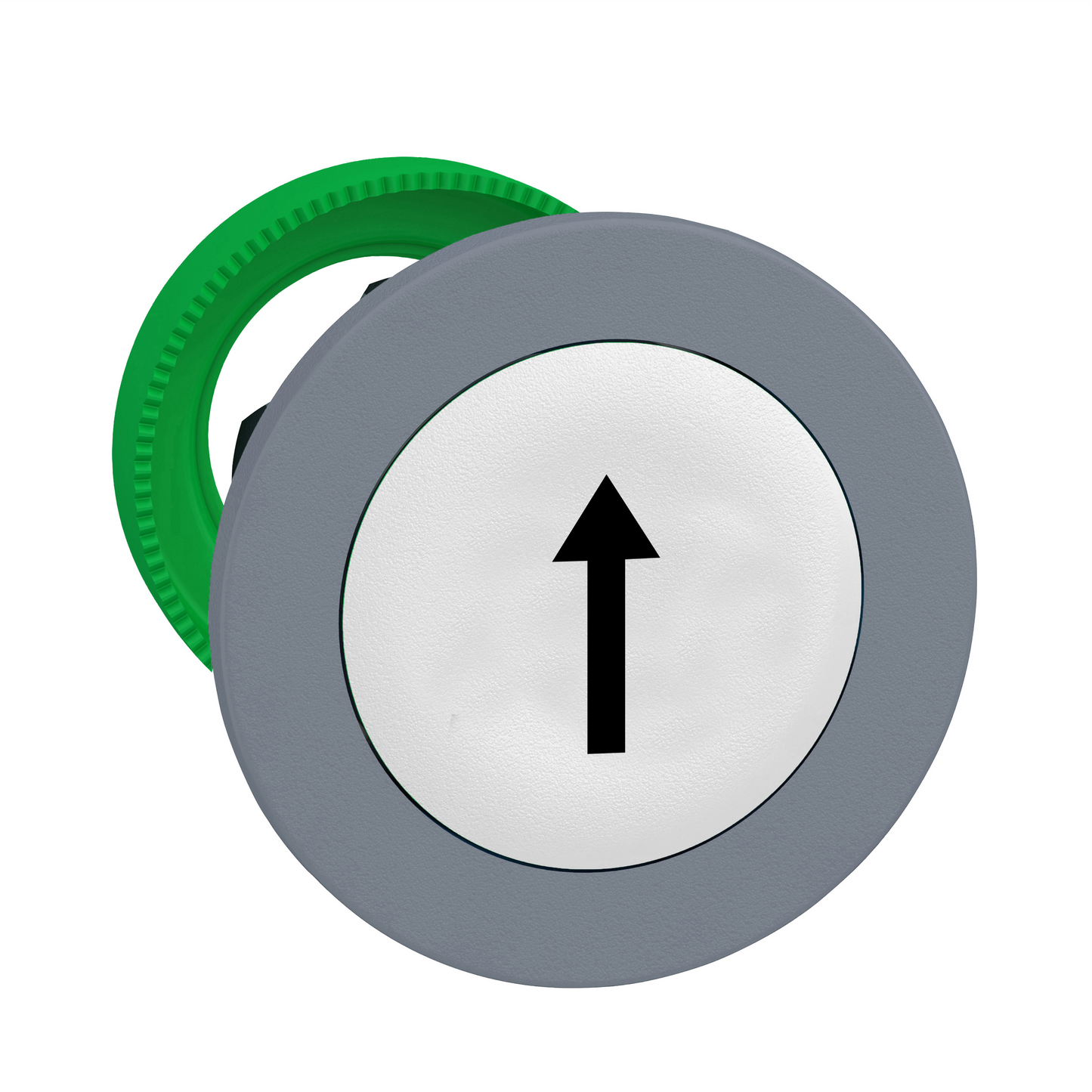 Schneider Electric-ZB5FA334C0-Harmony XB5 - tête de bouton poussoir - Ø22 - col flush grise - marqué - blanc