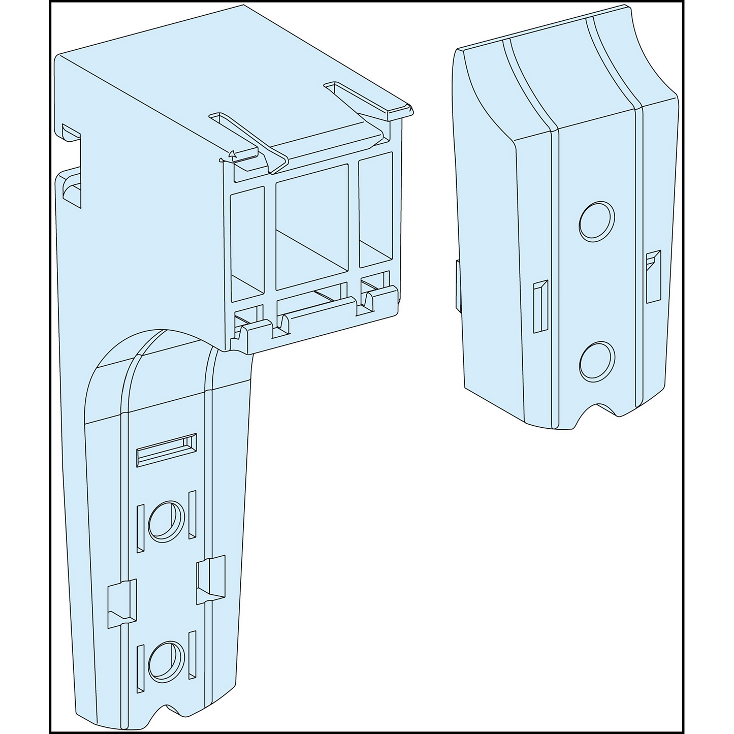 Schneider Electric-LVS04256-PrismaSeT G - Supports adaptables pour goulotte horizontale - lot de 10