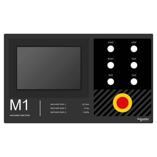 Schneider Electric-ZBYLECUST11-Harmony - plastron 500x300 - personnalisé via configurateur