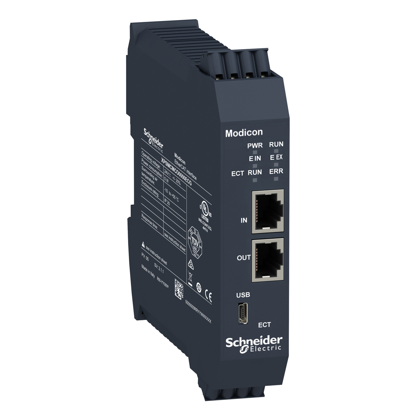 Schneider Electric-XPSMCMCO0000ECG-Preventa XPSMCM - module Ethercat - connecteur à ressort