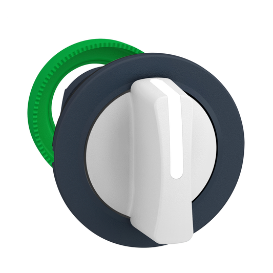 Schneider Electric-ZB5FD301-Harmony XB5 - tête bouton tournant manette - flush - 3 posit fixes - blanc