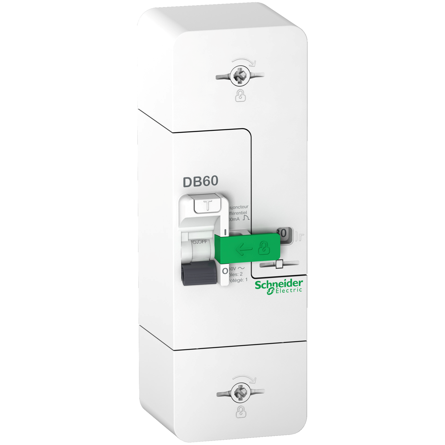 Schneider Electric-R9FS660-Resi9 DB60 - Disjoncteur Branchement - 1P+N - 60A fixe - 500mA - Selectif