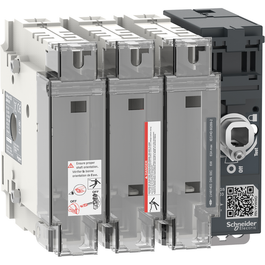 Schneider Electric-LV481403-FuPact GS - interrupteur sectionneur fusible - 63A - 3P - DIN 000 - F&R CTRL