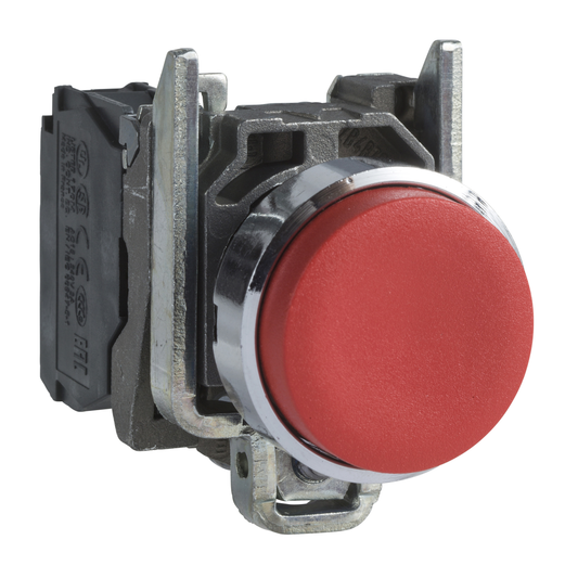 Schneider Electric-XB4BL42-Harmony XB4 - bouton poussoir à impulsion - Ø22 - dépassant - rouge - 1O - vis
