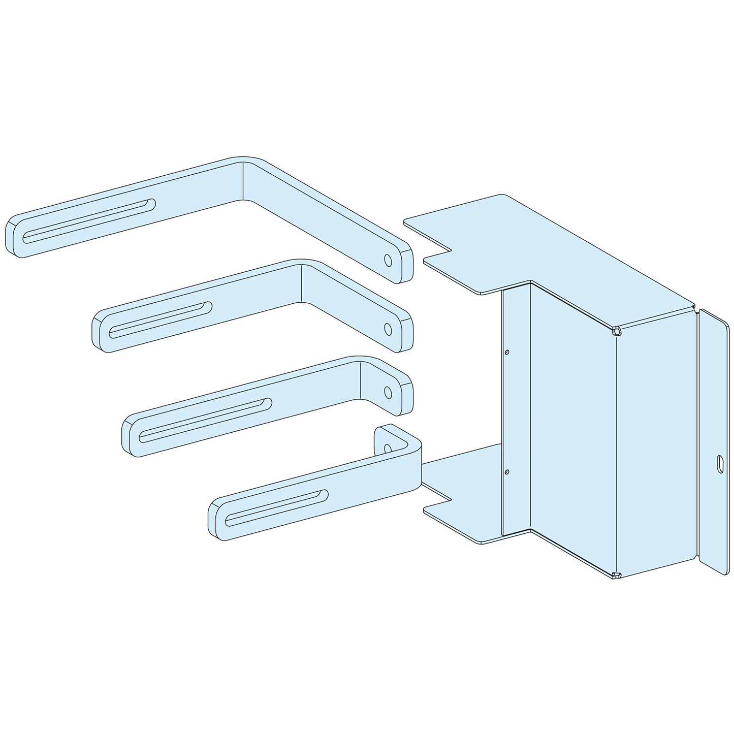 Schneider Electric-LVS04462-PrismaSeT P - Liaison JdB.V NSX400/630-horiz. débro/chassis-Tte cde - 4P