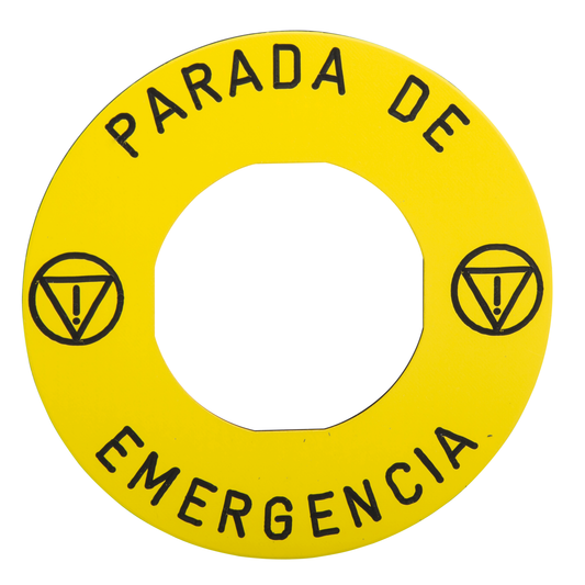 Schneider Electric-ZBY9430T-Harmony - Etiquette jaune parada de emergencia dia 60mm pour zbz3605