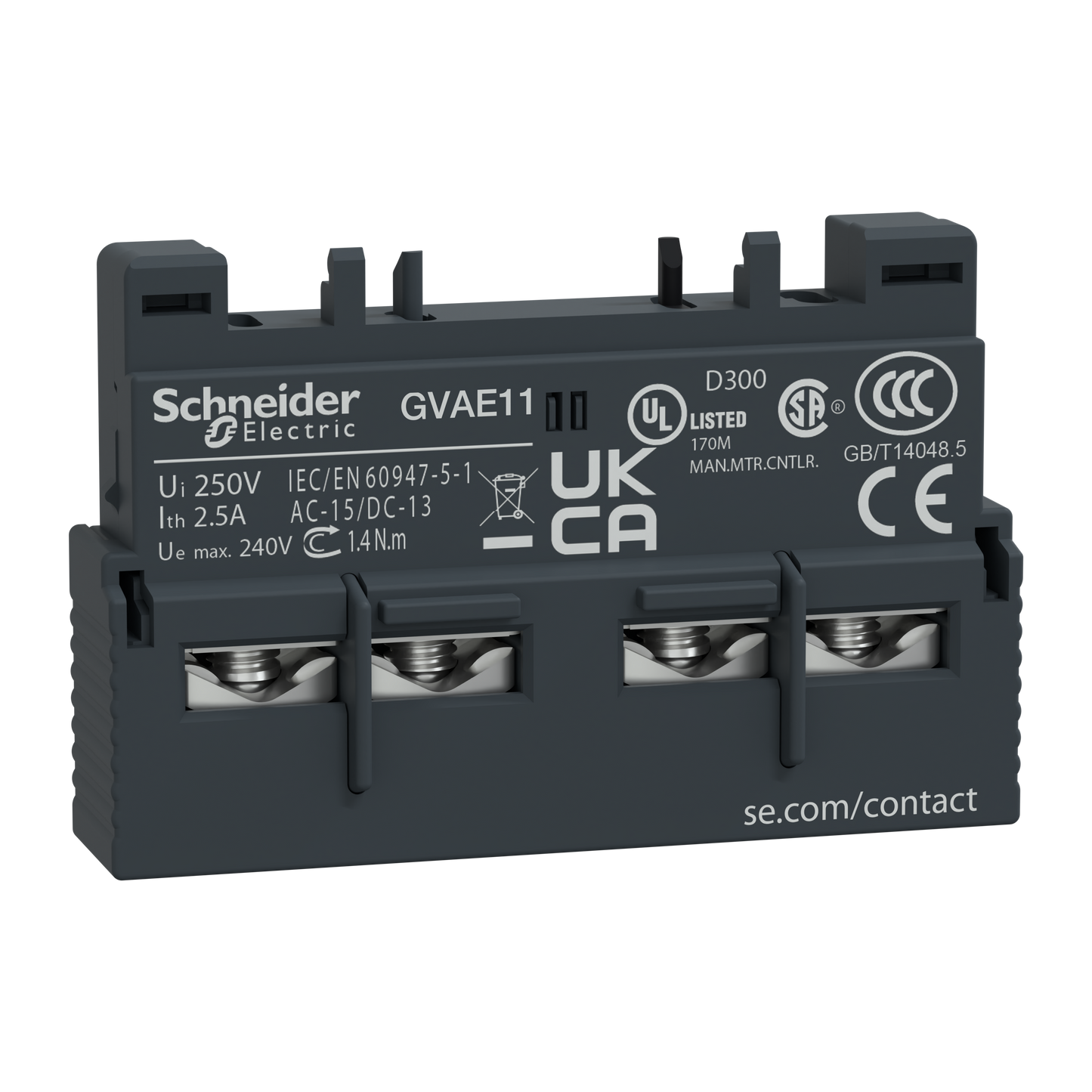 Schneider Electric-GVAE11TQ-contact auxiliaire ADDITIF FRONTAL F plus O
