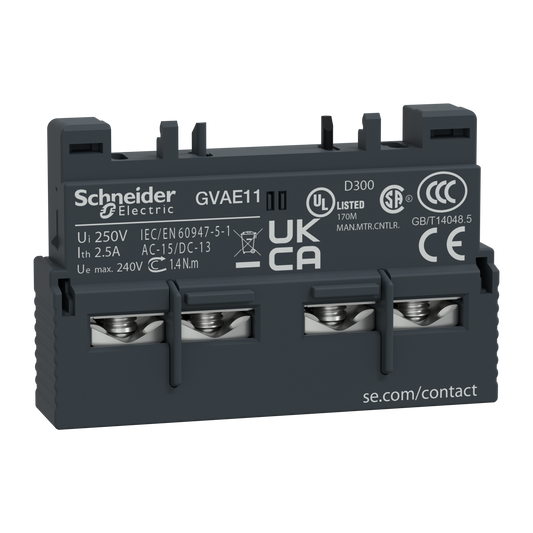 Schneider Electric-GVAE11TQ-contact auxiliaire ADDITIF FRONTAL F plus O