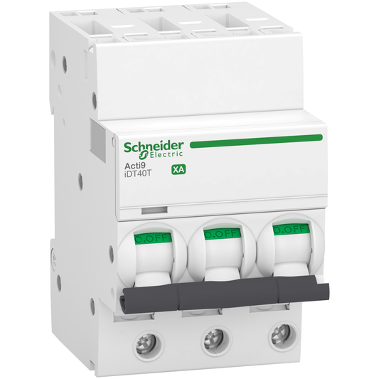 Schneider Electric-A9PA2306-Acti9 iDT40T XA - Disjoncteur modulaire - auto/vis - 3P - 6A - C - 4500A/6kA