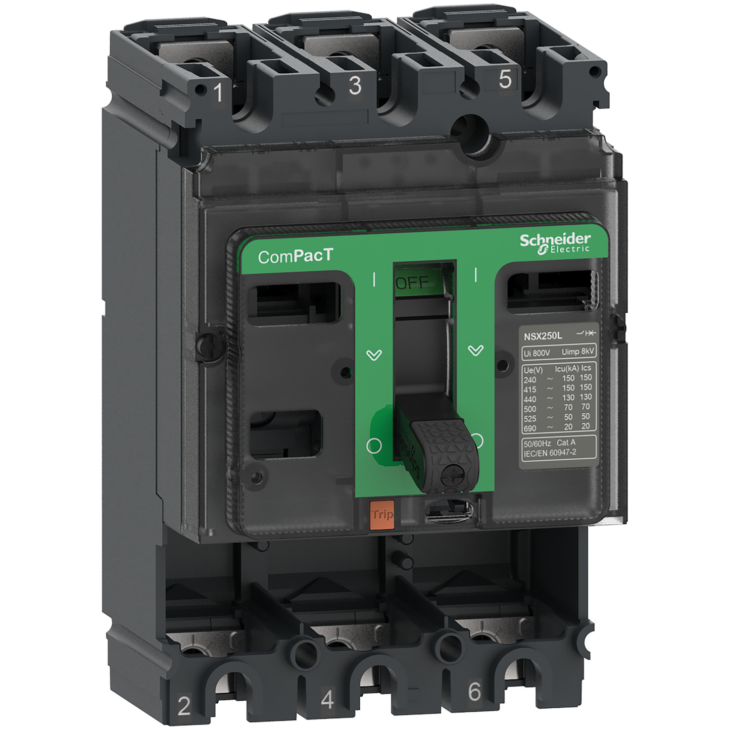 Schneider Electric-C25S3-ComPacT NSX250S - Bloc de coupure sans déclencheur - 250A - 3P - 100kA - fixe