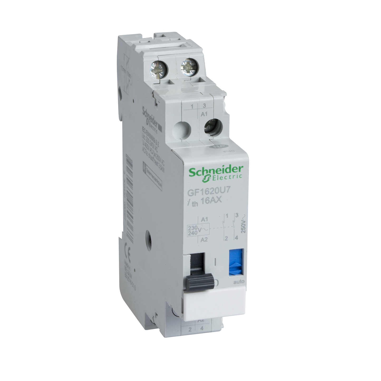Schneider Electric-GF1620U7-TeSys GF16 - télérupteur - bobine 230..240V 50/60Hz - 2F 16A