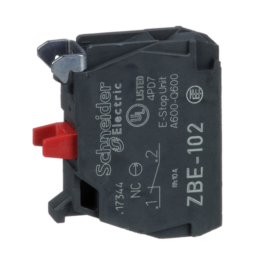 Schneider Electric-ZBE102-Harmony - bloc contact - 1O - raccordement vis-étrier