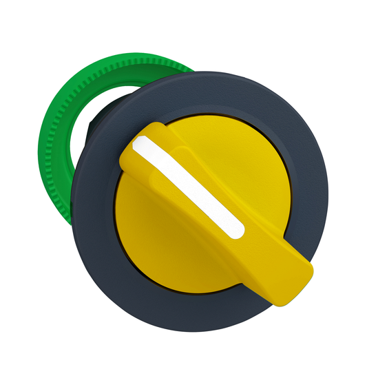 Schneider Electric-ZB5FD205-Harmony XB5 - tête bouton tournant manette - flush - 2 posit fixes - jaune