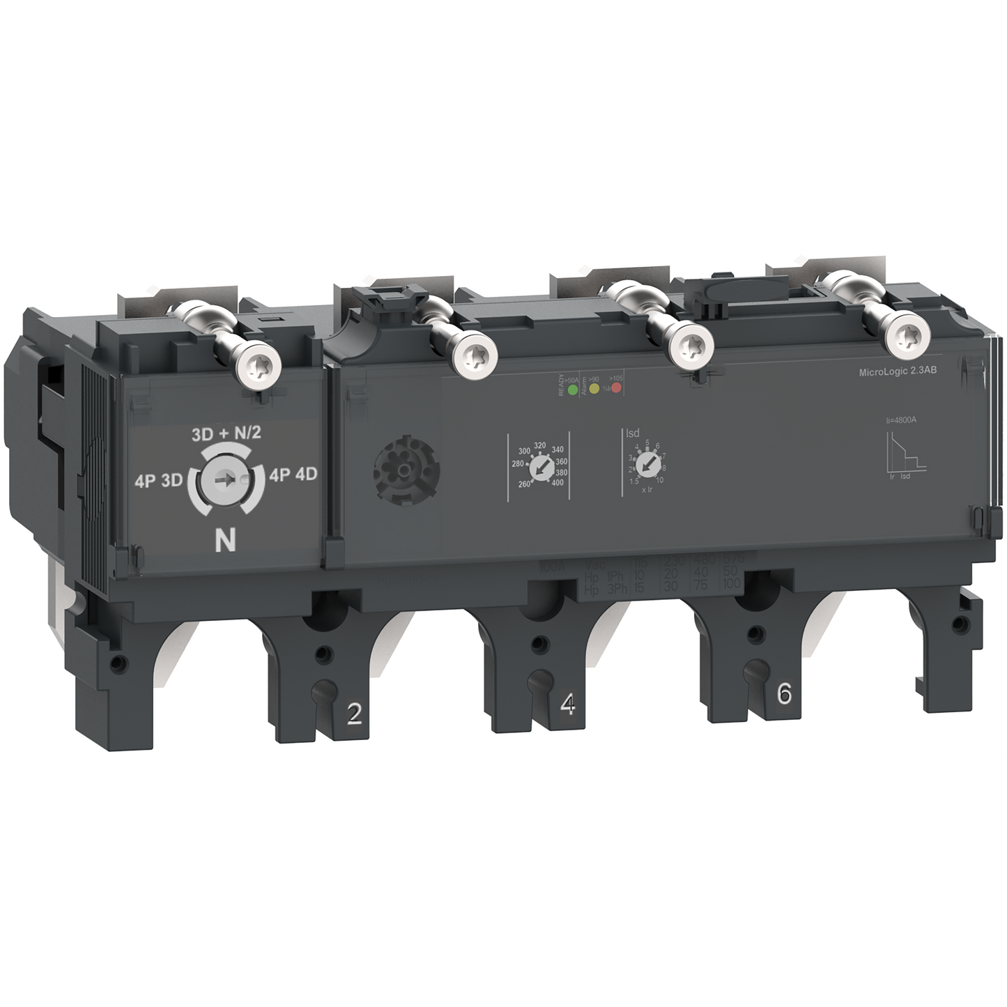 Schneider Electric-C4042B400-ComPacT NSX - Déclencheur MicroLogic 2.3 AB 400A - 4P4D pour NSX400-630