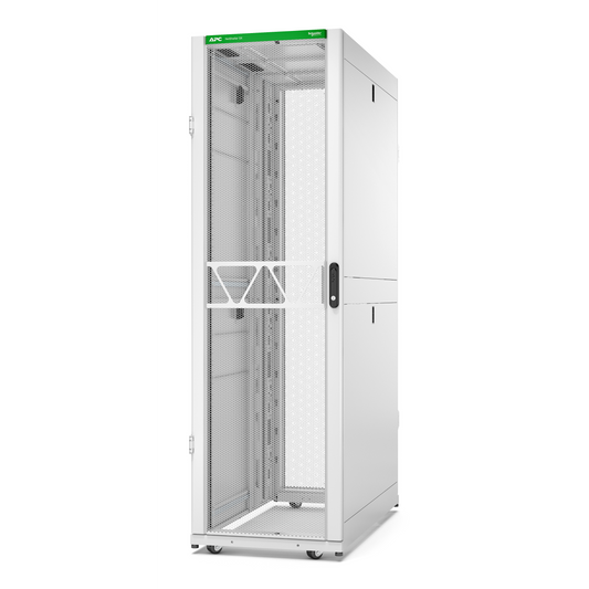 APC-AR3300W2-Rack NetShelter SX2 42U L600XP1200XH1991mm, Blanc, avec panneaux latéraux