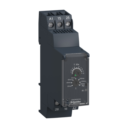 Schneider Electric-RE22R2QEMT-Harmony Time RE22 - relais tempo - 2OF - Qe - 30s - 380V à 415VAC