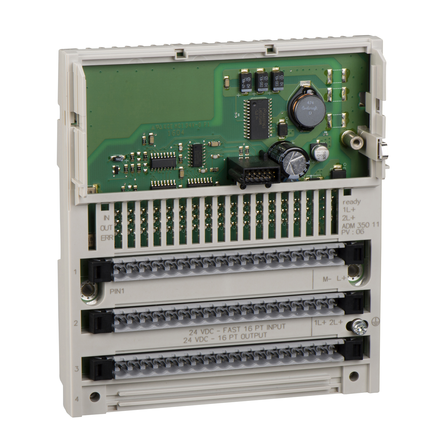 Schneider Electric-170ADM35011-Modicon Momentum - module E/S num. - 16 entrées 24Vcc - 16 sorties à transistors