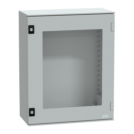 Schneider Electric-NSYPLM54TG-Thalassa - Coffret polyester 530x430x200 - Porte vitrée - IP66 Ral 7035