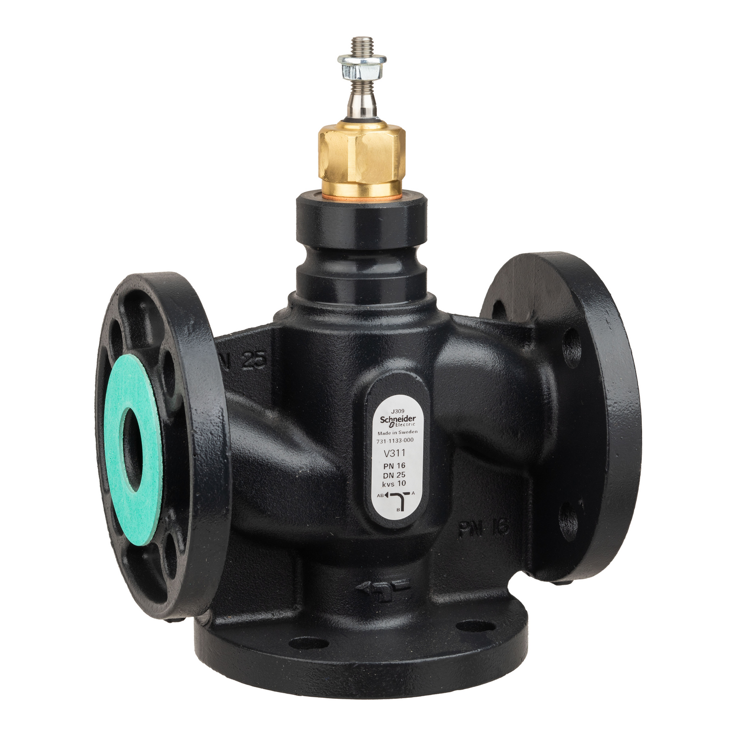 Schneider Electric-7311133000-Vanne 3 voies acier à bride PN16 DN25 Kv10