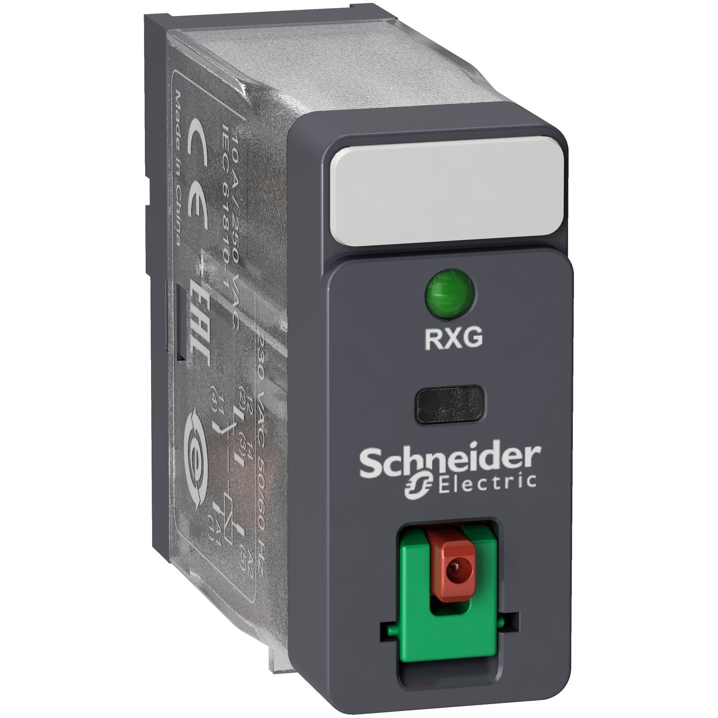 Schneider Electric-RXG12E7-Harmony RXG - relais interface - embrochab - test - DEL - 1OF - 10A - 48VAC