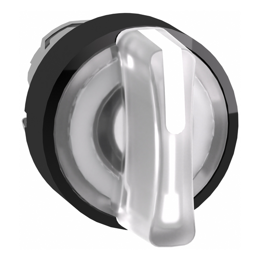 Schneider Electric-ZB4BK15137-Harmony XB4 - tête bouton à manette lumineux - Ø22 - 3 pos rap C - blanc