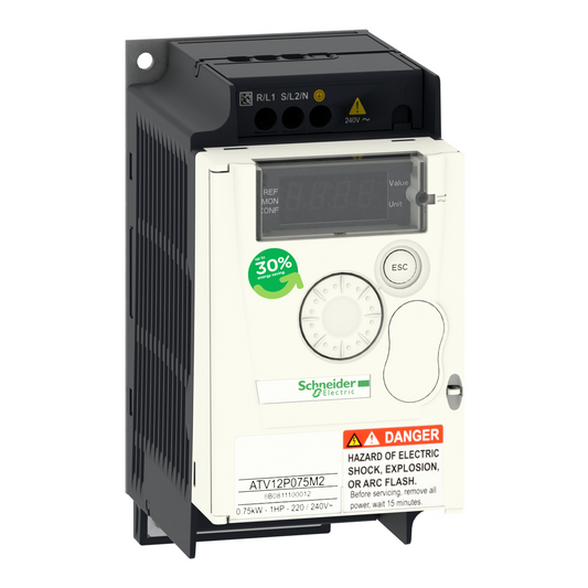 Schneider Electric-ATV12P075M2-Altivar ATV12 - variateur de vit. - 0,75kW 1CV - 200..240V - 1ph - sur semelle