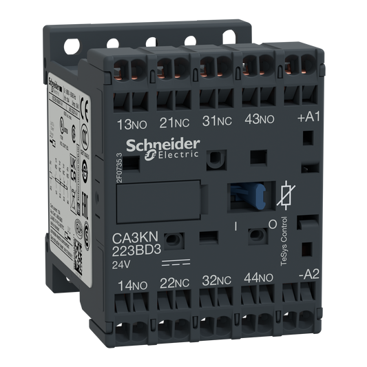 Schneider Electric-CA3KN223BD3-TeSys CA3K - contacteur - 2F+2O - instantané - 10A - 24Vcc