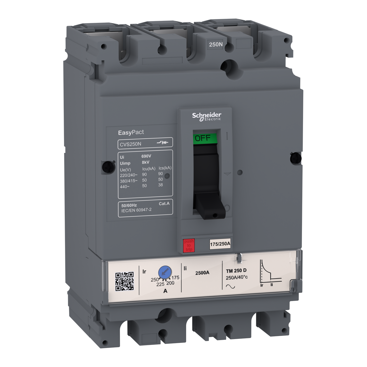 Schneider Electric-LV516463-EasyPacT CVS - Disjoncteur CVS160N TM160D 3P3D