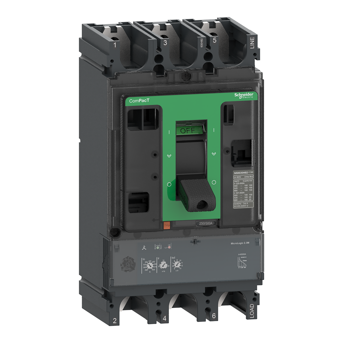 Schneider Electric-C63W32M500-Dsj ML2.3M 3P3D 500A NSX630HB2