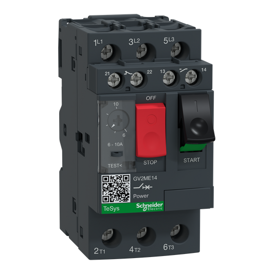 Schneider Electric-GV2ME14AE11TQ-Disjoncteur DISJ.MOT.6-10 plus ADD