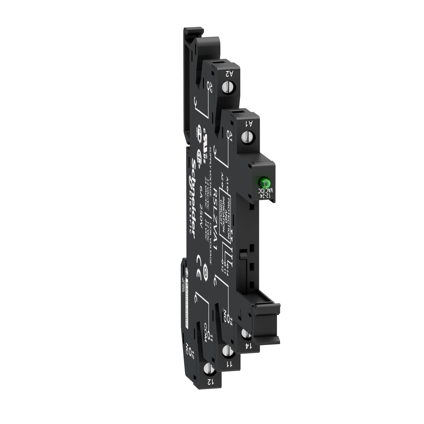 Schneider Electric-RSLZVA1-Harmony Relay RSL - embase - DEL + protect - 12/24VACDC - racc connecteur à vis