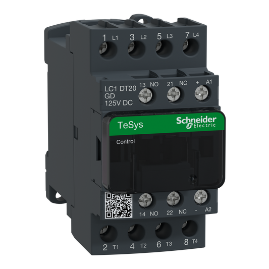 Schneider Electric-LC1DT20GD-TeSys LC1D - contacteur - 4P - AC-1 440V - 20A - bobine 125Vcc