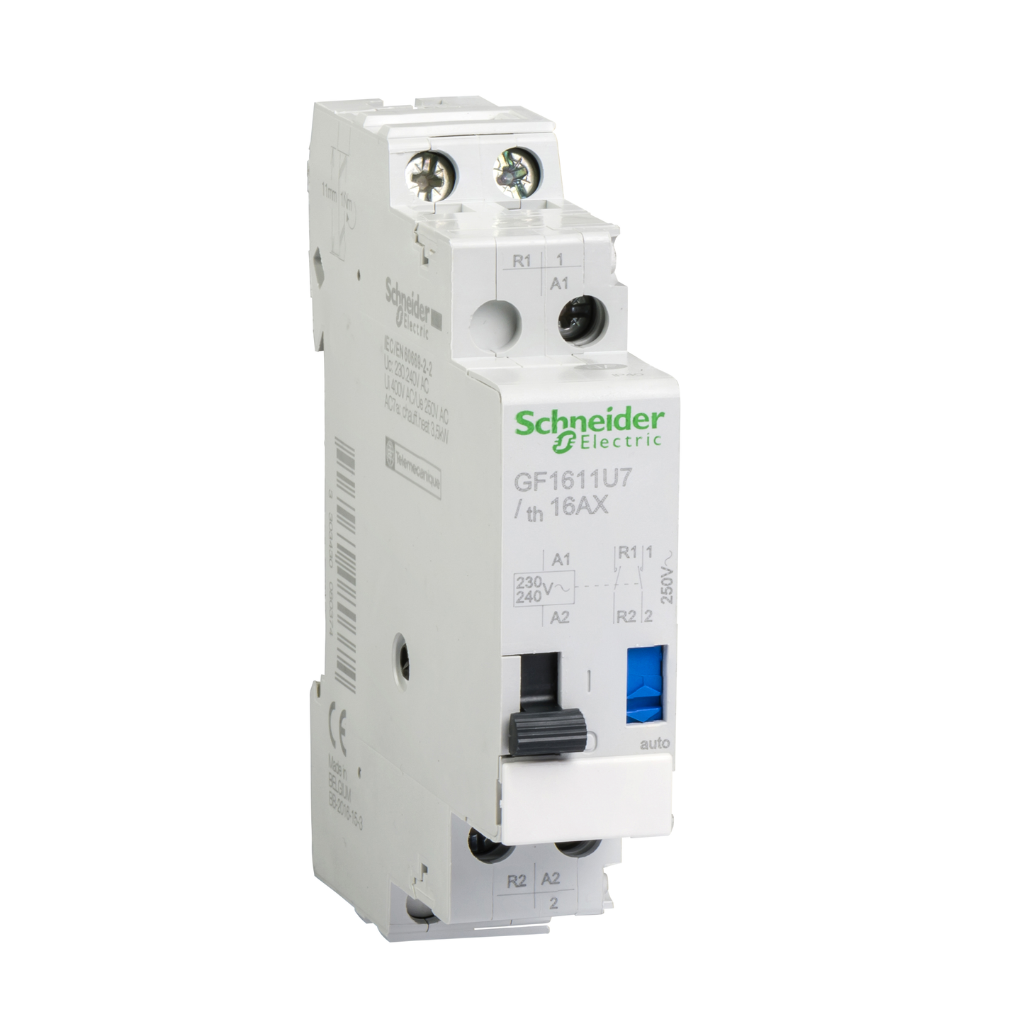 Schneider Electric-GF1611U7-TeSys GF16 - télérupteur - bobine 230..240V 50/60Hz - 1O+1F 16A
