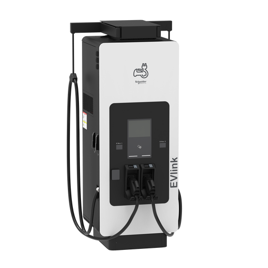 Schneider Electric-EVD1S180TBBCC-Evlink Pro DC - Borne de recharge - 180 kW - 1xCCS2+1xCCS2 - 3,6m - Lecteur CB