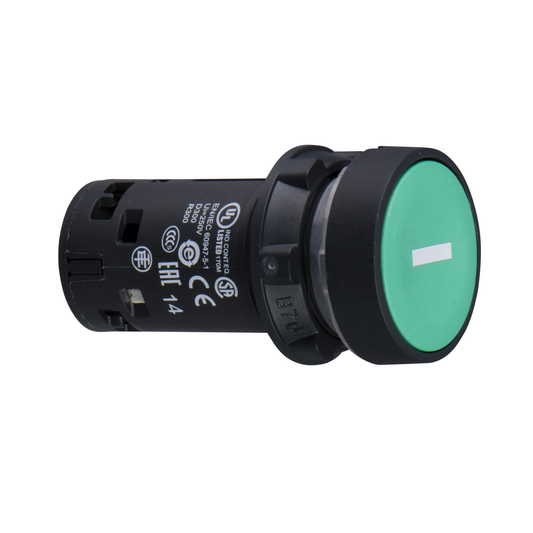 Schneider Electric-XB7NA3131-Harmony bouton-poussoir affleurant - Ø22 - vert -1F - blanc I