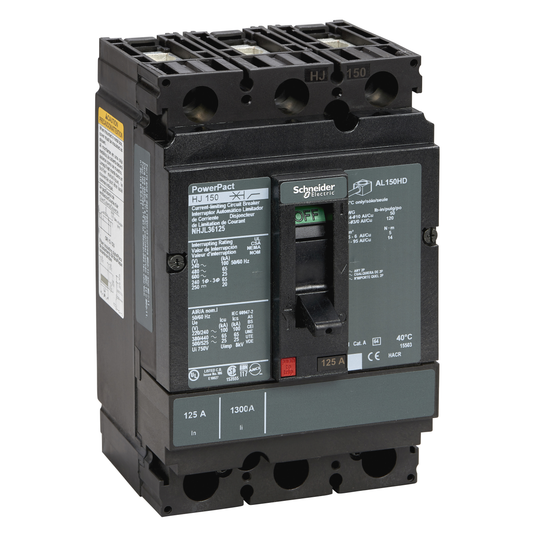 Schneider Electric-NHJL36125-PowerPact H - disjoncteur 150A - avec bornes - 65kA - TMD - 125A - 3P 3d