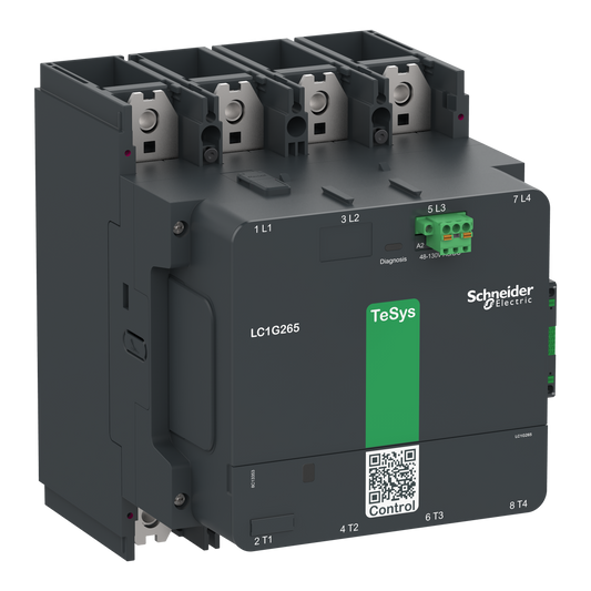 Schneider Electric-LC1G2654EHEN-Contacteur TeSys LC1G 265A 440V 4P AC3 Standard 48-130V AC-DC bobine