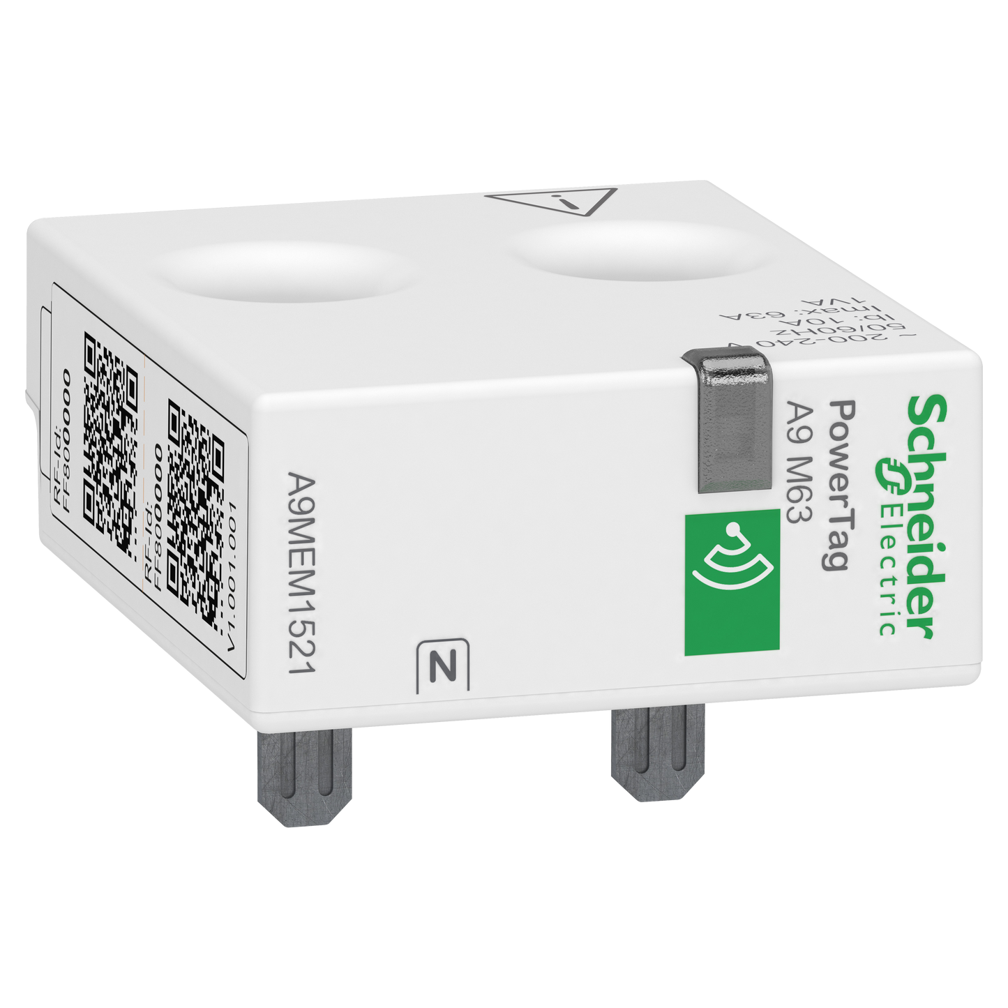 Schneider Electric-A9MEM1521-PowerTag - Capteur de mesure radiofréquence - iC60 iID DT60 - 1P+N 63A - amont